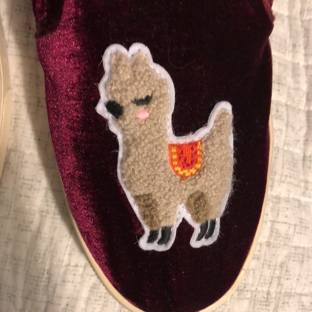 Soludos “Llamas” velvet wine colored loafers EUC (BinD1) - Picture 6 of 6